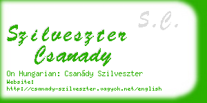 szilveszter csanady business card